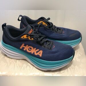Hoka One Bondi Size 8.5 Athletic Shoes for women blue running